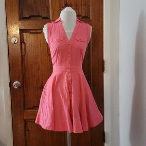 Armani exchange button up shirt a-line dress